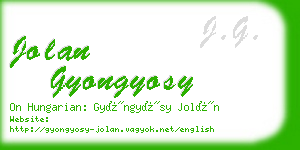 jolan gyongyosy business card